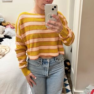 Free People Stripe Knit Sweater